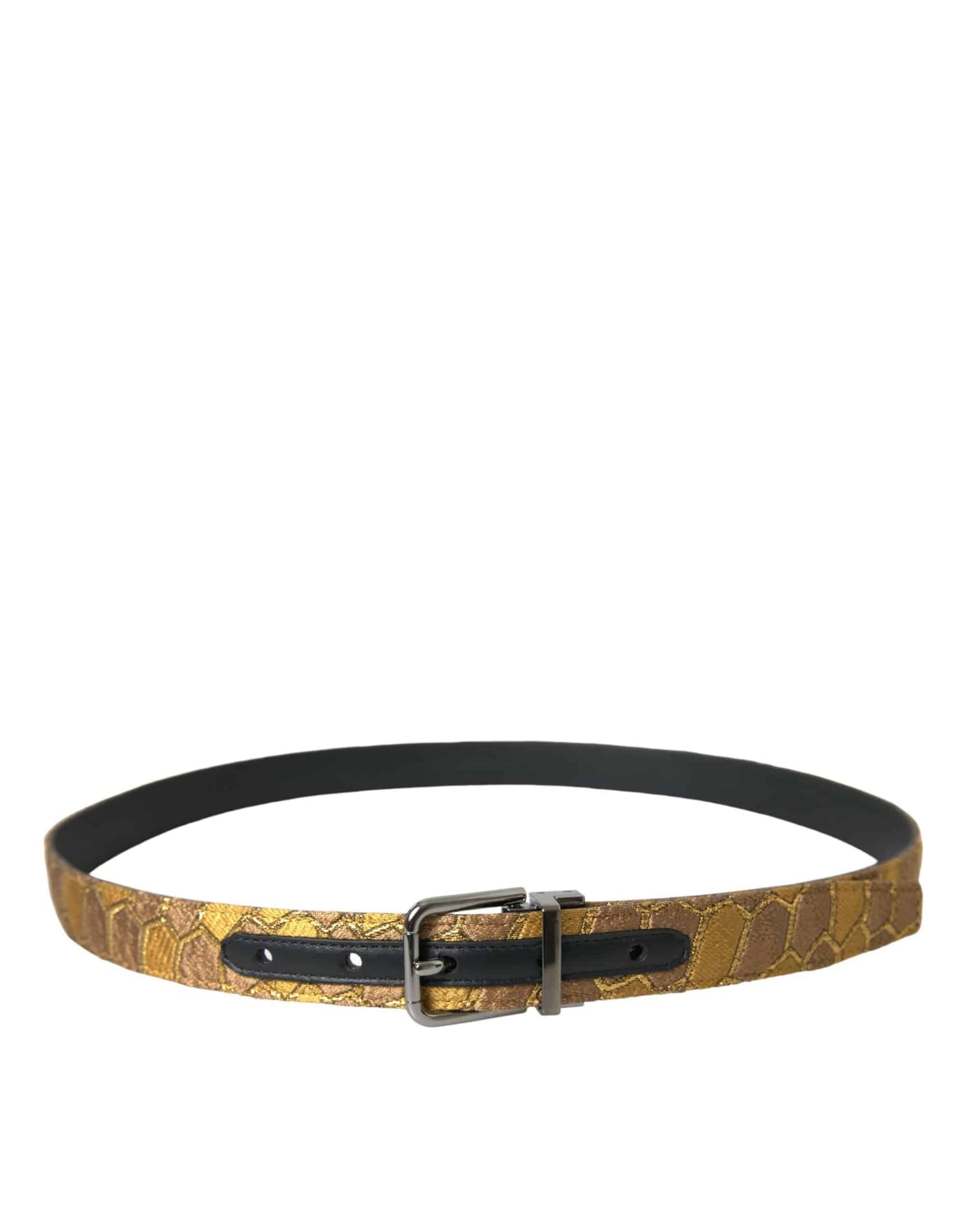 Dolce & Gabbana Elegant Gold Leather Belt - ACCEXO