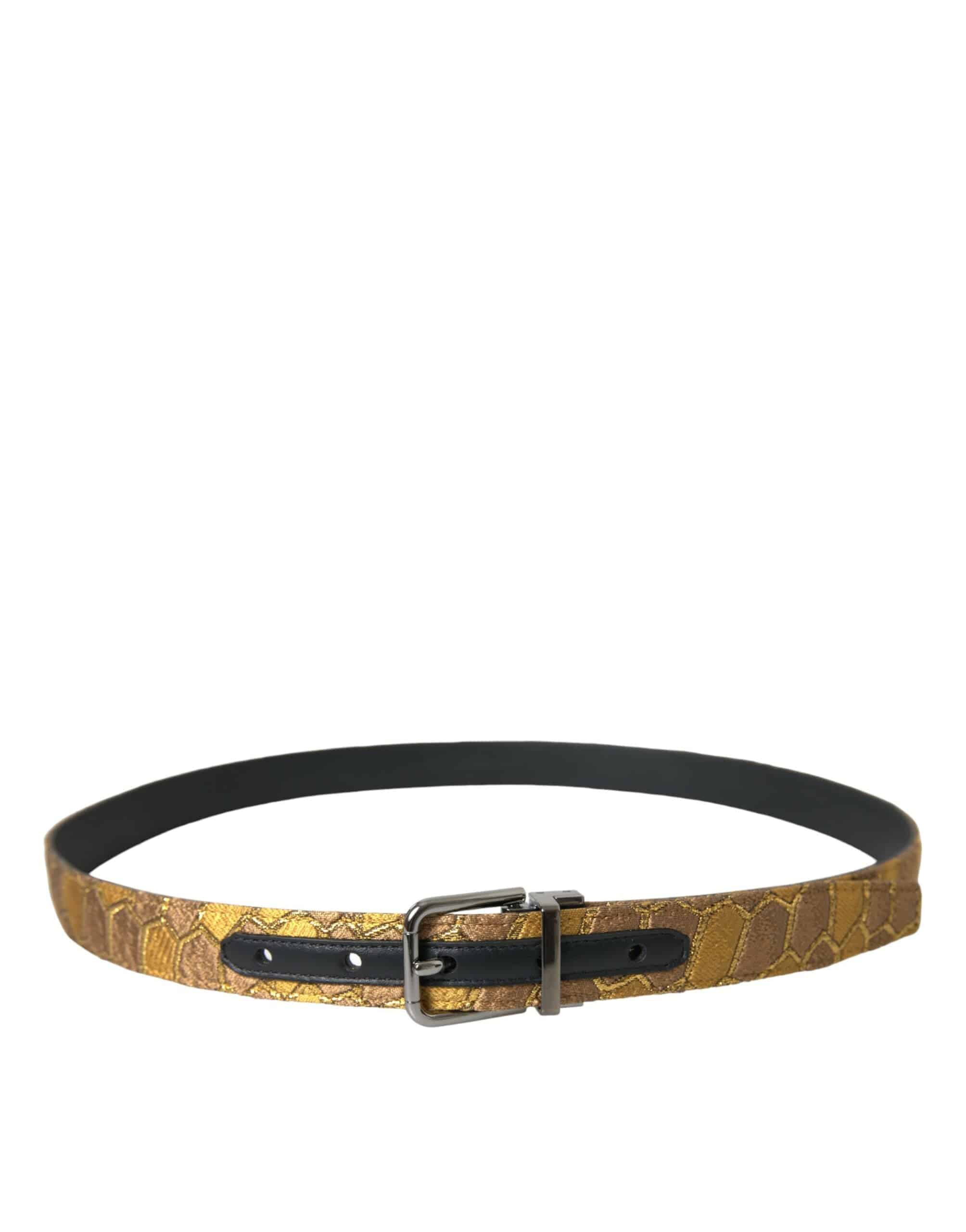 Dolce & Gabbana Elegant Gold Leather Belt - ACCEXO