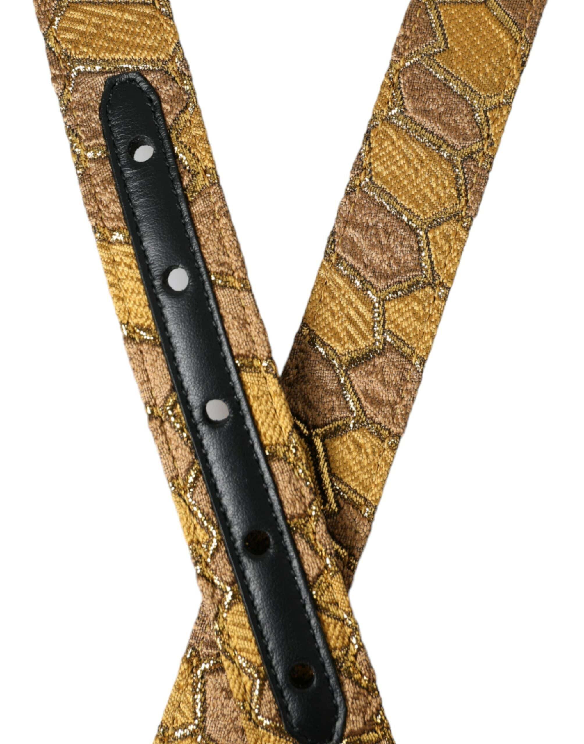 Dolce & Gabbana Elegant Gold Leather Belt - ACCEXO