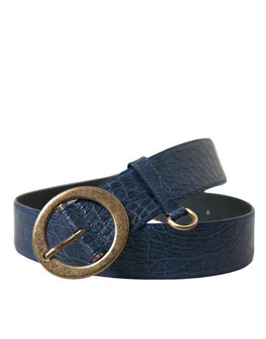 Dolce & Gabbana Elegant Italian Leather Belt with Metal Buckle