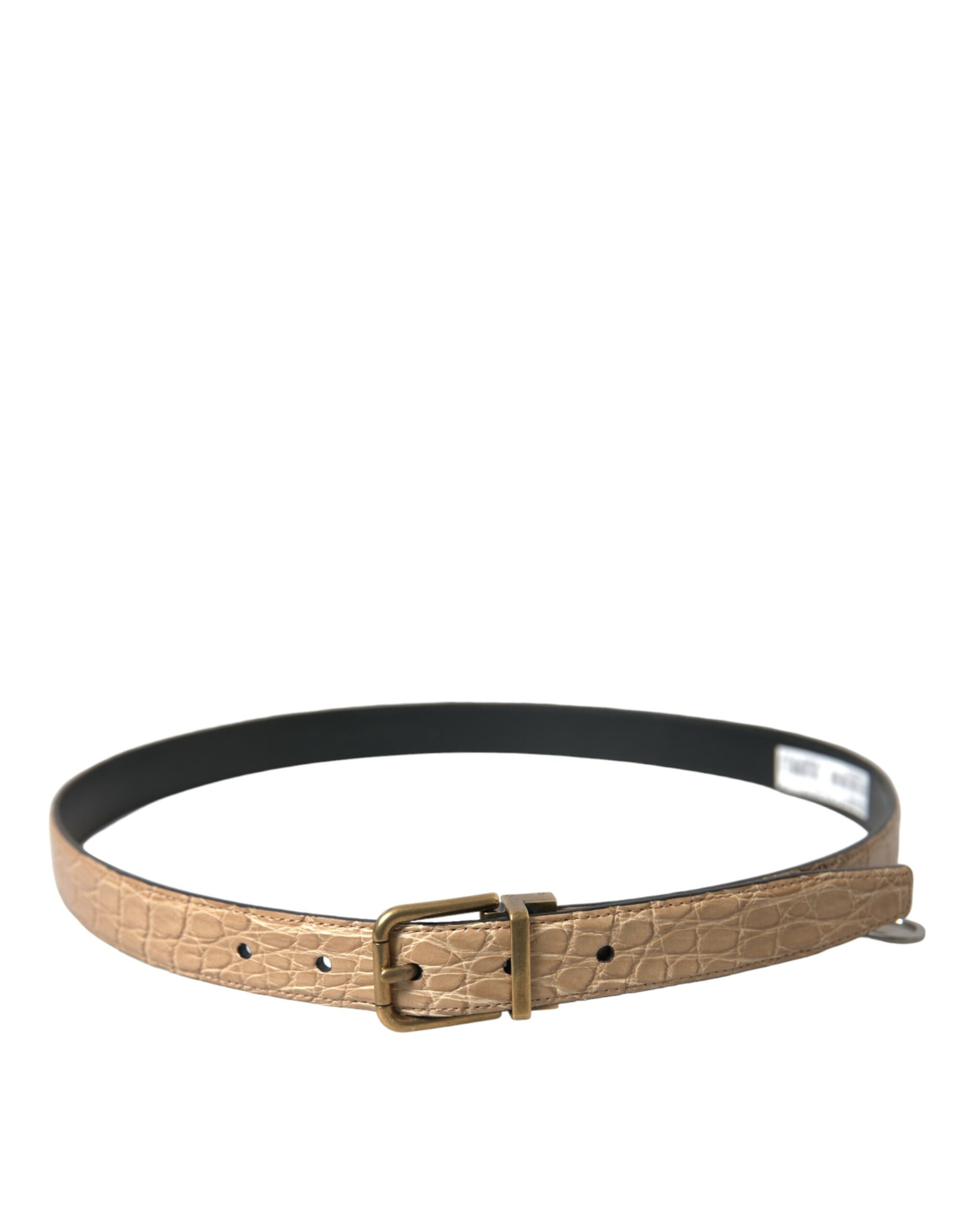 Dolce & Gabbana Elegant Beige Leather Belt - ACCEXO