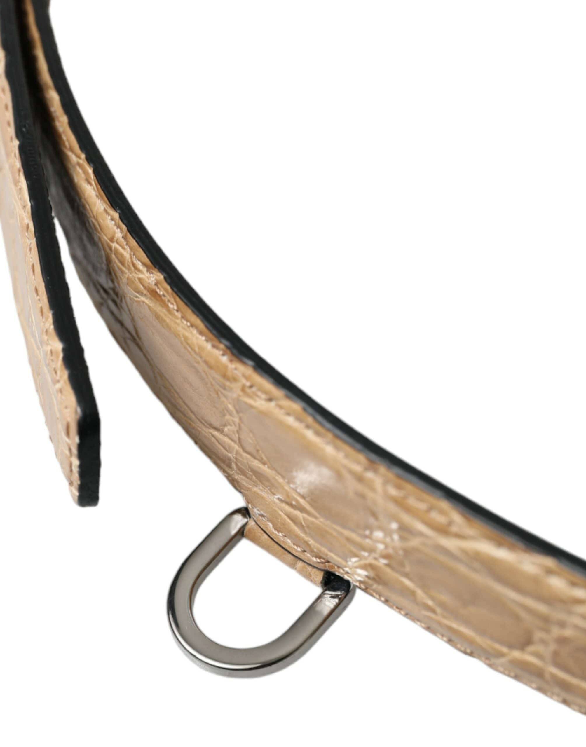 Dolce & Gabbana Elegant Beige Leather Belt - ACCEXO