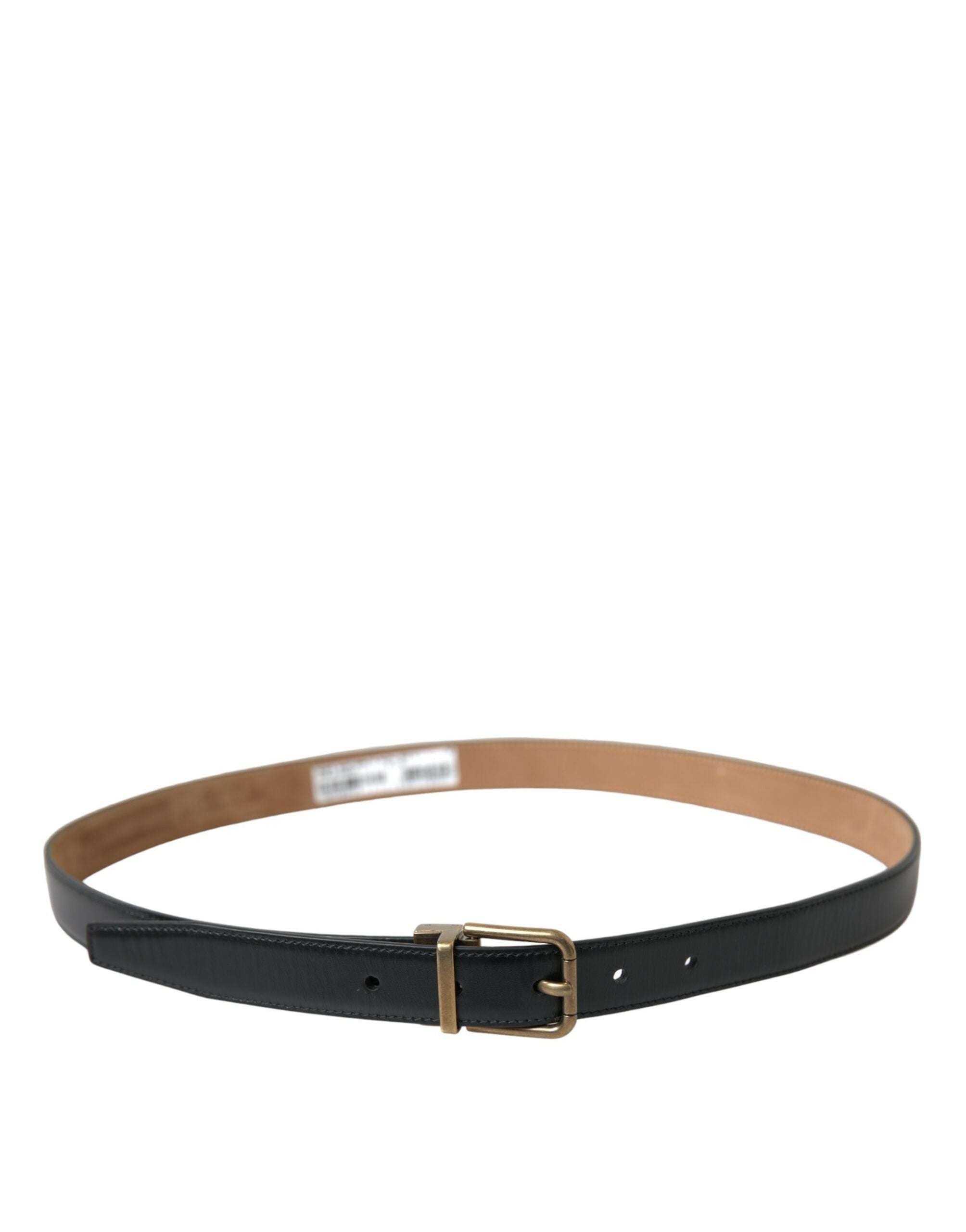 Dolce & Gabbana Elegant Black Calf Leather Belt - ACCEXO
