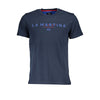 La Martina Elegant Blue Crew Neck Cotton Tee