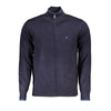 U.S. Grand Polo Classic Blue Zip Cardigan with Contrast Details