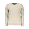 Harmont & Blaine Beige Crew Neck Luxury Sweater with Embroidery