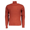 U.S. Grand Polo Elegant Bronze Turtleneck Sweater for Men