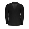 U.S. Grand Polo Elegant Black Cardigan with Subtle Logo Detail