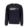 Guess Jeans Sleek Blue Crew Neck Embroidered Sweatshirt