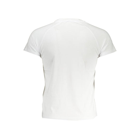 K-WAY Sleek White Crew Neck Tee with Logo Accent