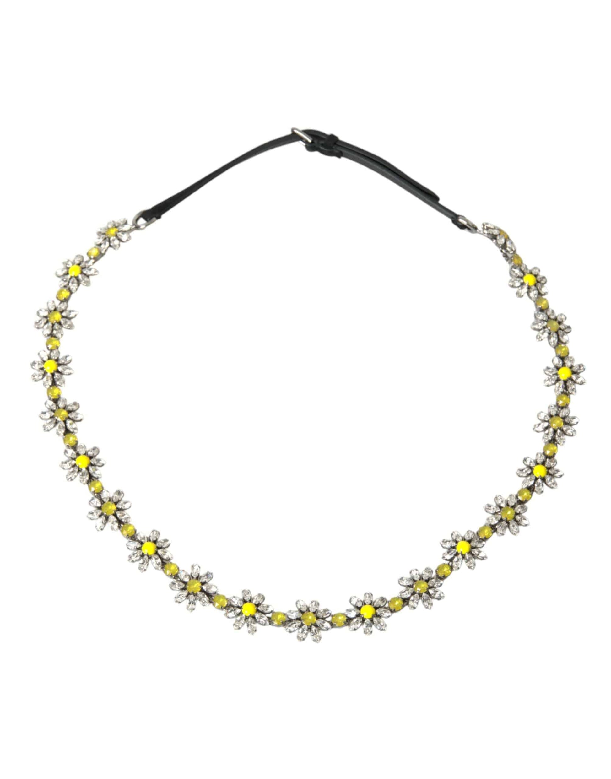Dolce & Gabbana Elegant Crystal-Embellished Leather Belt - ACCEXO