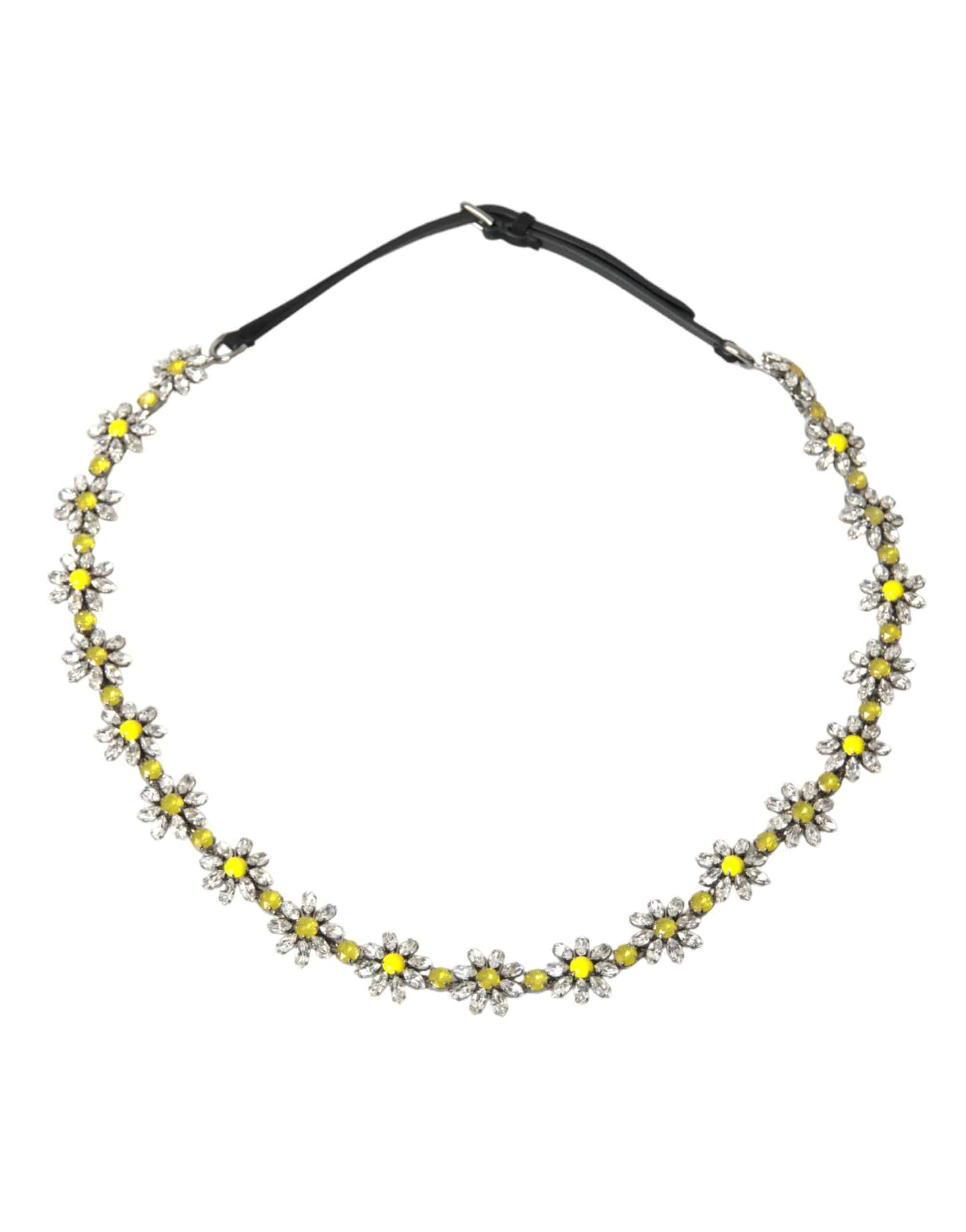 Dolce & Gabbana Elegant Crystal-Embellished Leather Belt - ACCEXO