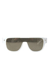 Dolce & Gabbana Chic White Acetate Designer Sunglasses