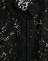 Dolce & Gabbana Elegant Floral Lace Blouse Top