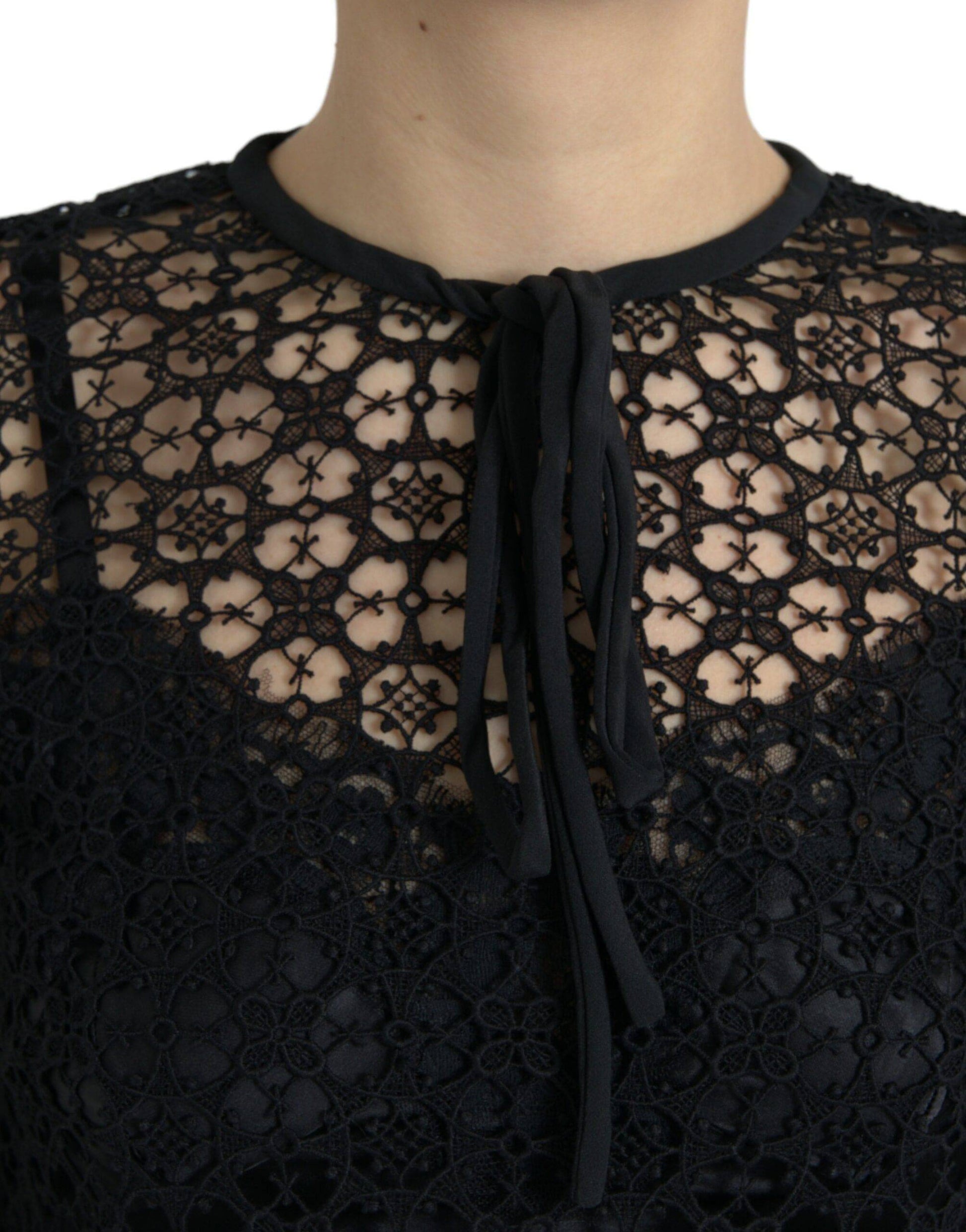 Dolce & Gabbana Elegant Floral Lace Blouse Top - ACCEXO