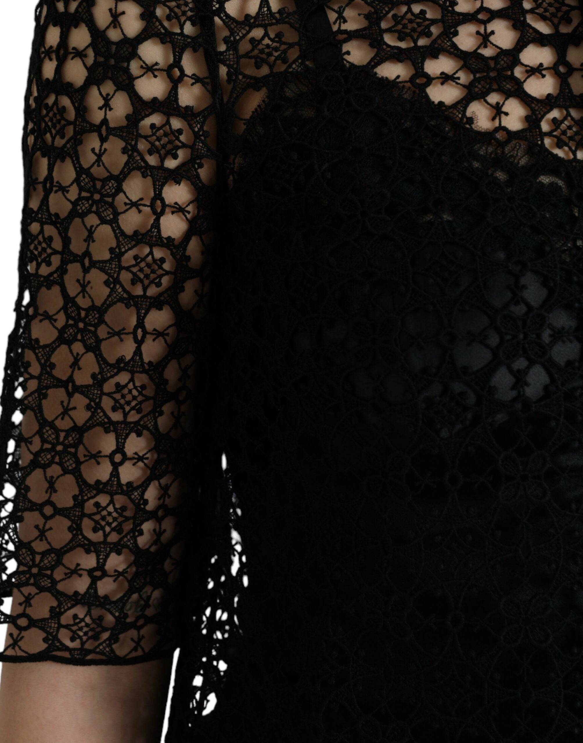 Dolce & Gabbana Elegant Floral Lace Blouse Top - ACCEXO