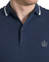 Dolce & Gabbana Elegant Crown Embroidered Polo T-Shirt