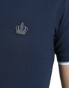 Dolce & Gabbana Elegant Crown Embroidered Polo T-Shirt