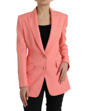Dolce & Gabbana Chic Pink Peak Lapel Blazer - ACCEXO
