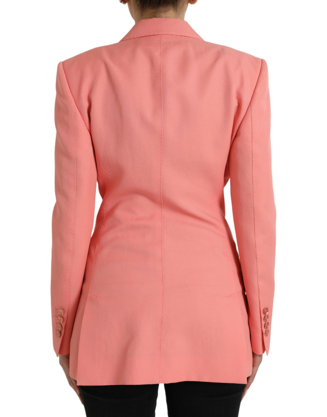 Dolce & Gabbana Chic Pink Peak Lapel Blazer