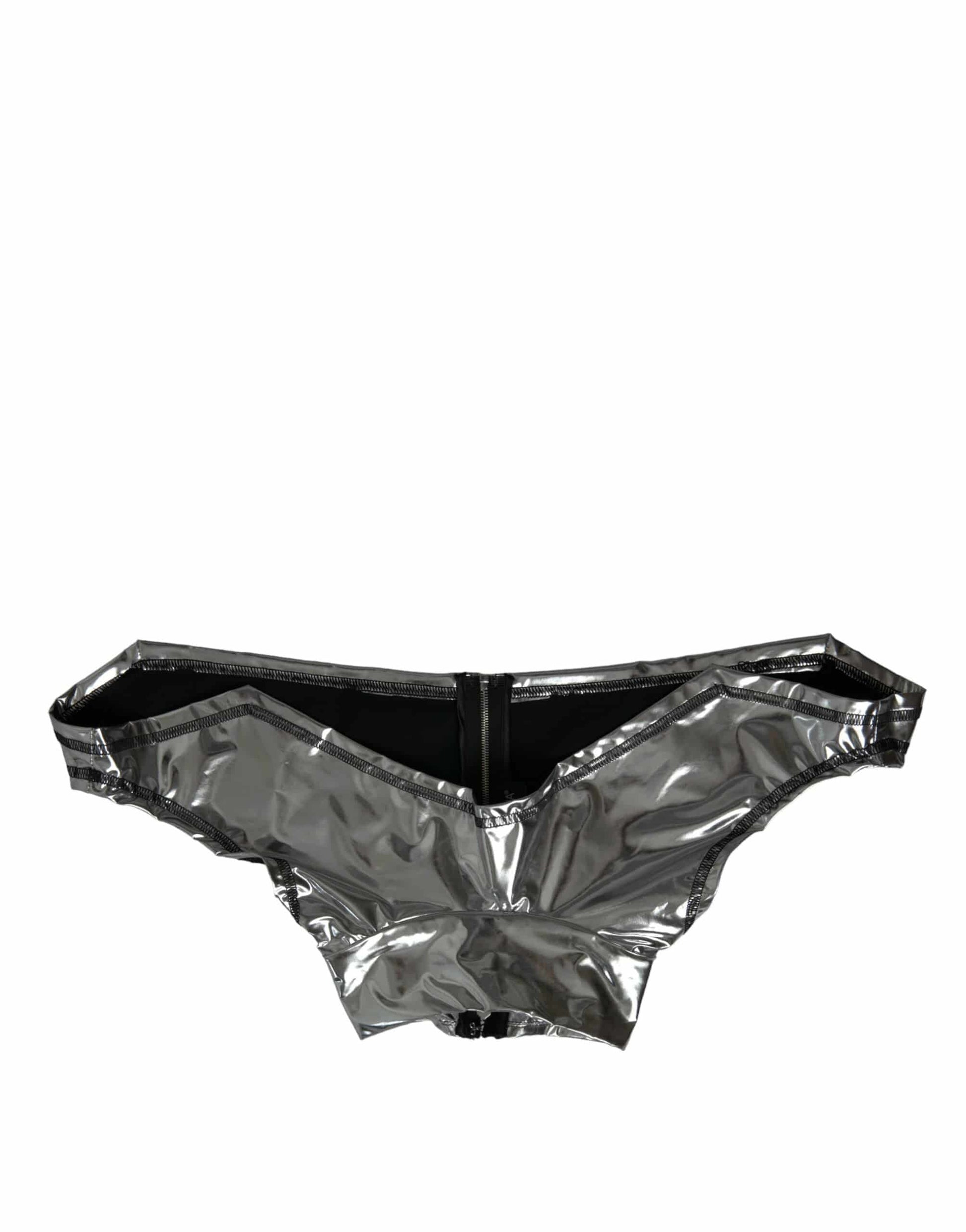 Dolce & Gabbana Silver Elegance Top with Zipper Closure - ACCEXO