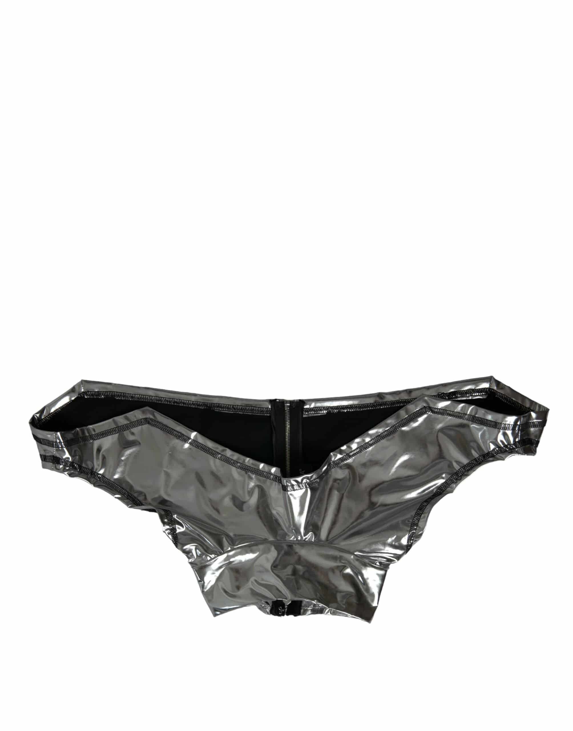Dolce & Gabbana Silver Elegance Top with Zipper Closure - ACCEXO