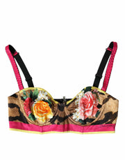 Dolce & Gabbana Floral Silk Blend Bustier Crop Top - ACCEXO