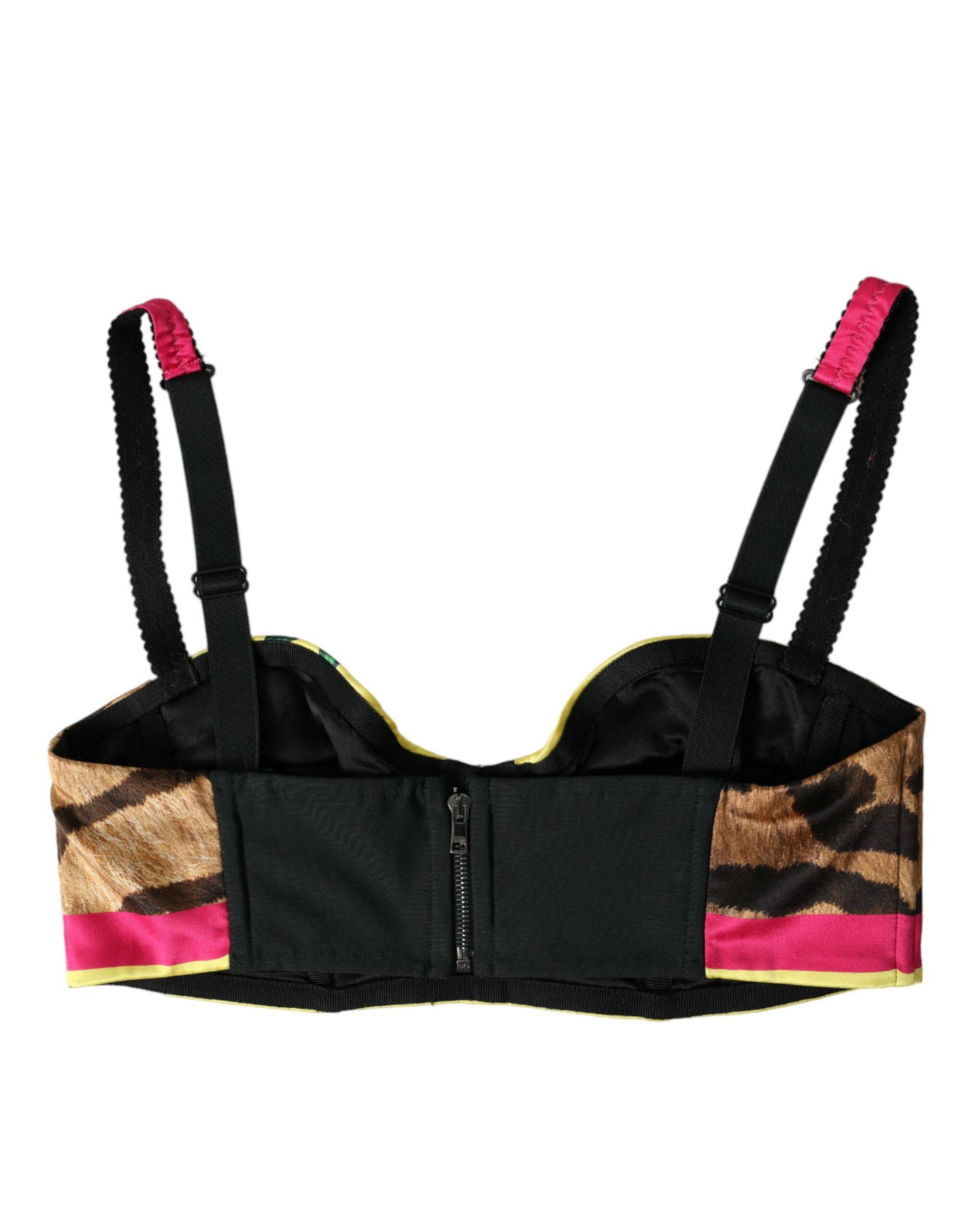 Dolce & Gabbana Floral Silk Blend Bustier Crop Top - ACCEXO
