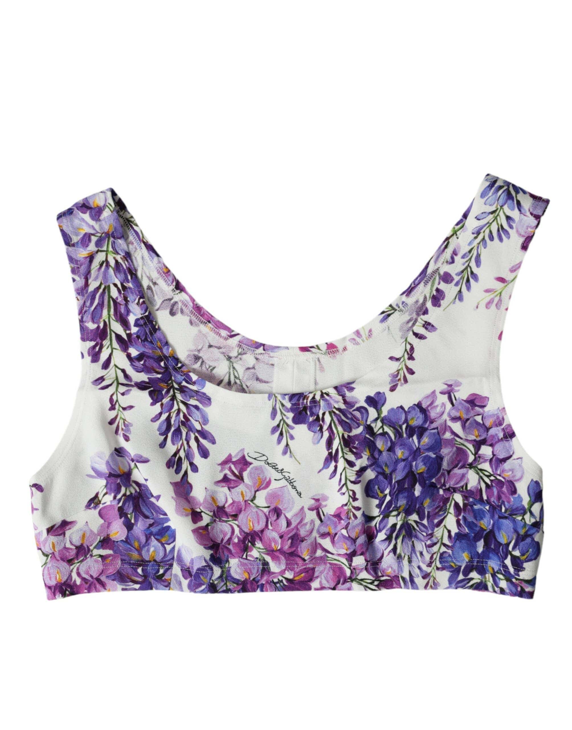 Dolce & Gabbana Elegant Floral Cropped Top - ACCEXO