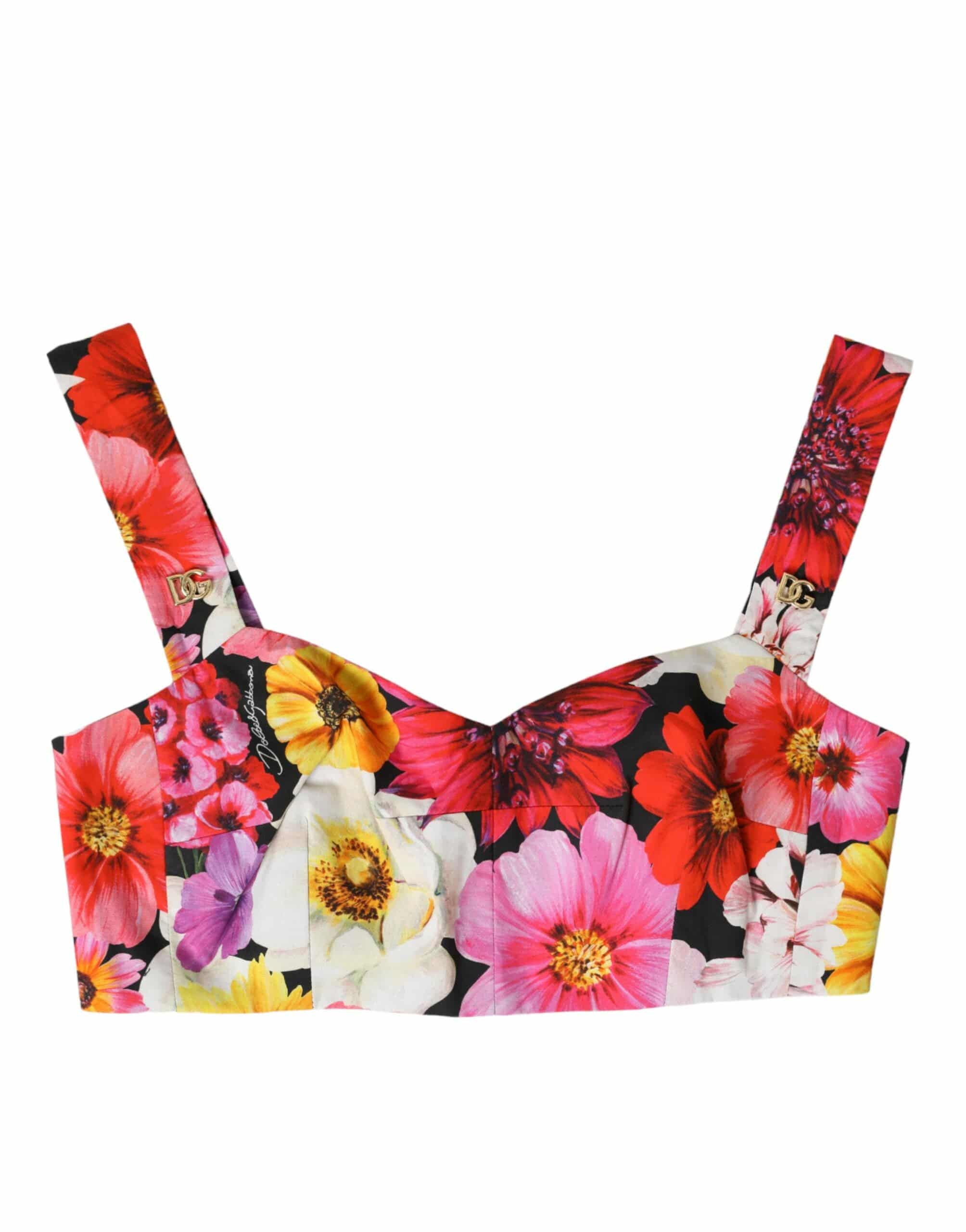 Dolce & Gabbana Exquisite Floral Bustier Crop Top - ACCEXO