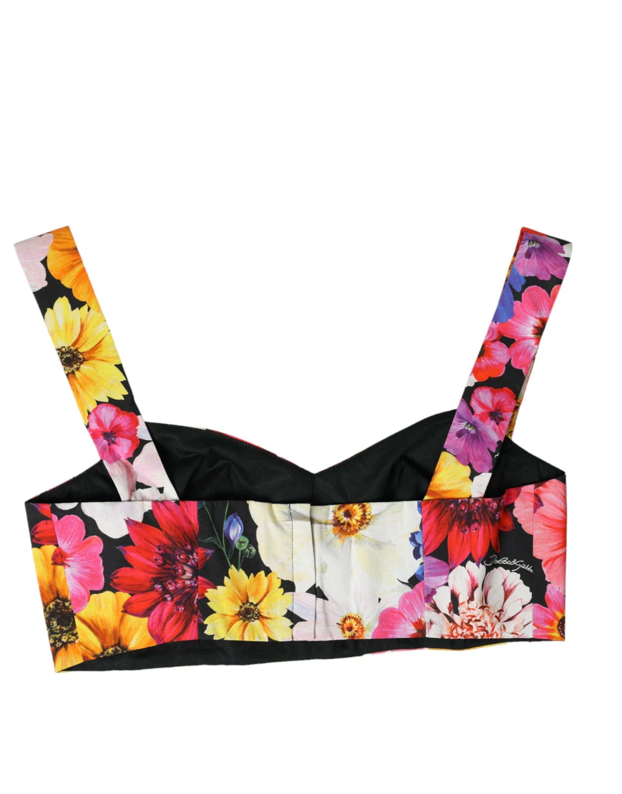 Dolce & Gabbana Exquisite Floral Bustier Crop Top - ACCEXO