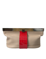 Balenciaga Two Tone Exotic Leather Clutch - ACCEXO