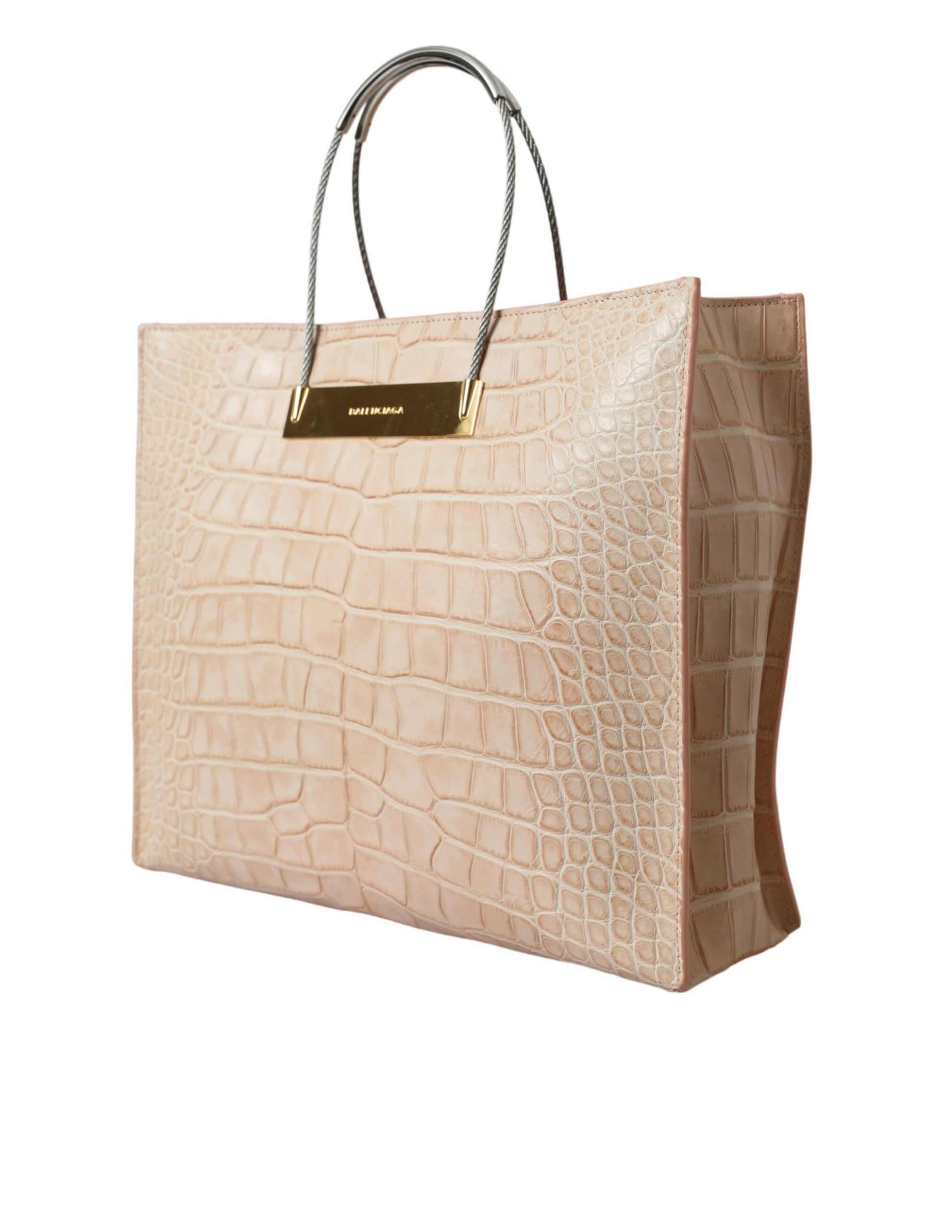 Balenciaga Alligator Leather Chic Pink Tote Bag - ACCEXO