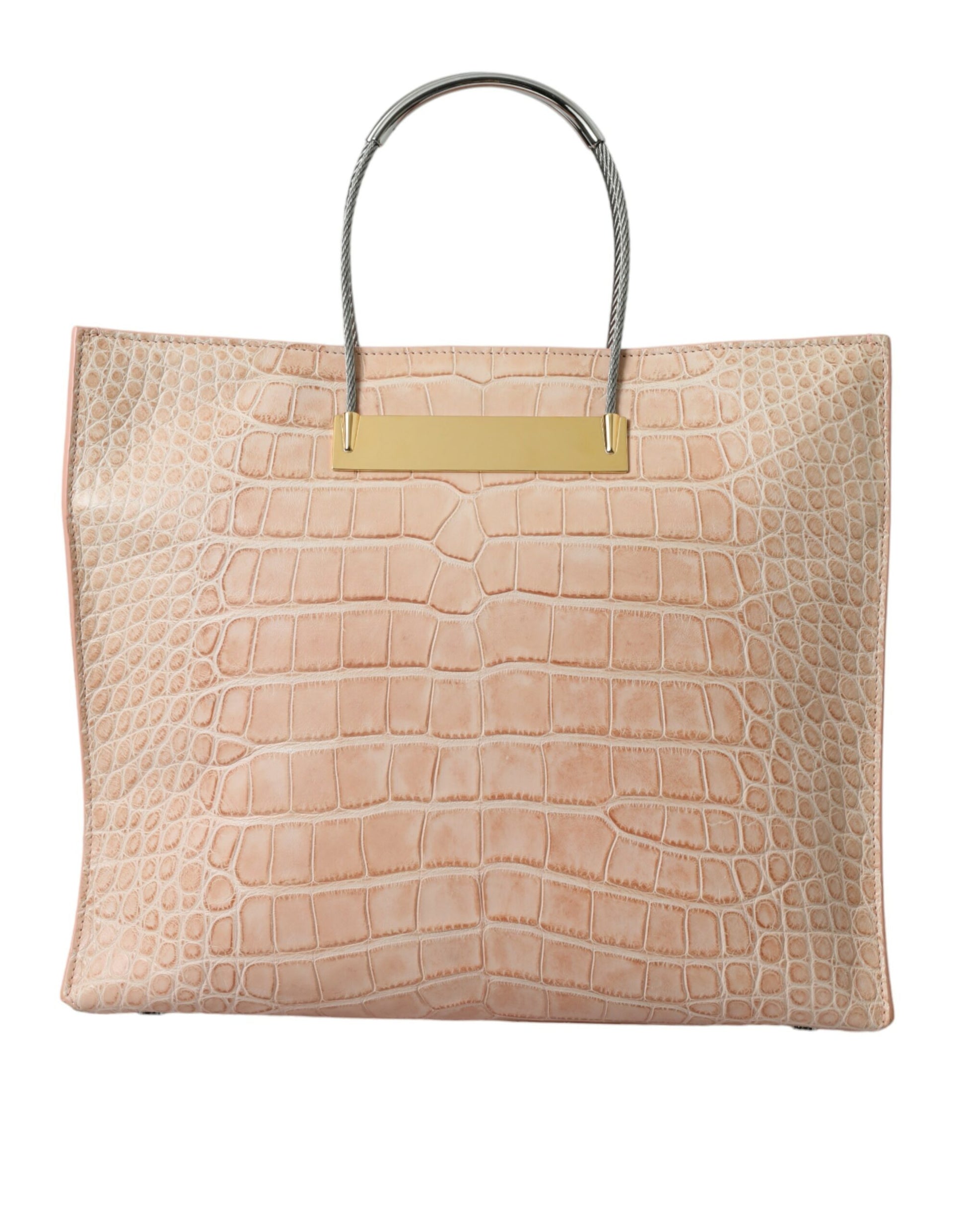 Balenciaga Alligator Leather Chic Pink Tote Bag - ACCEXO