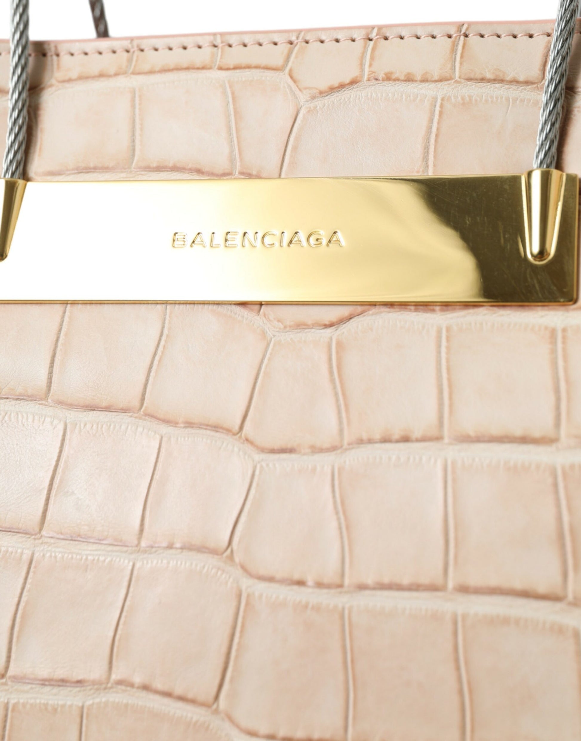 Balenciaga Alligator Leather Chic Pink Tote Bag - ACCEXO