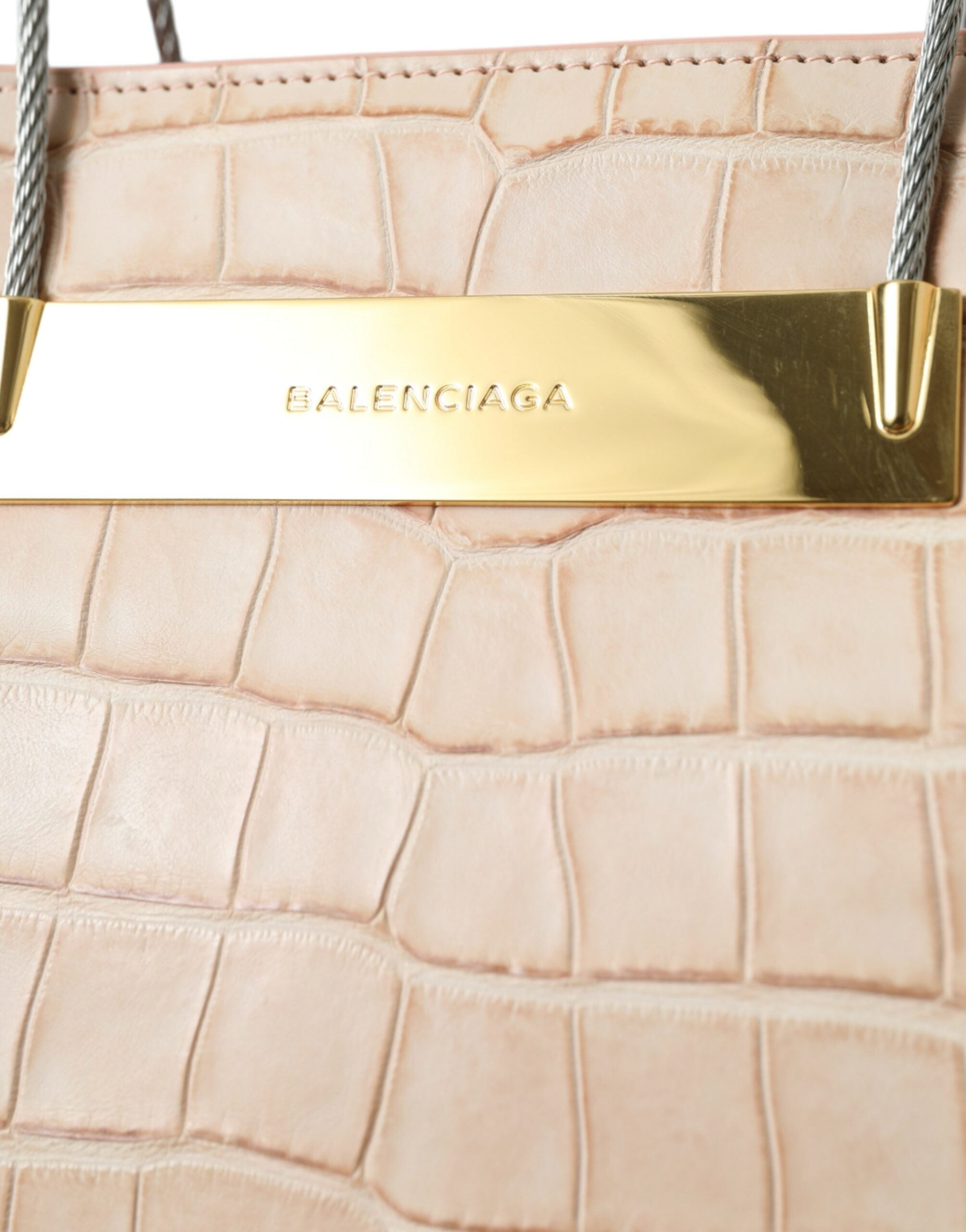 Balenciaga Alligator Leather Chic Pink Tote Bag - ACCEXO