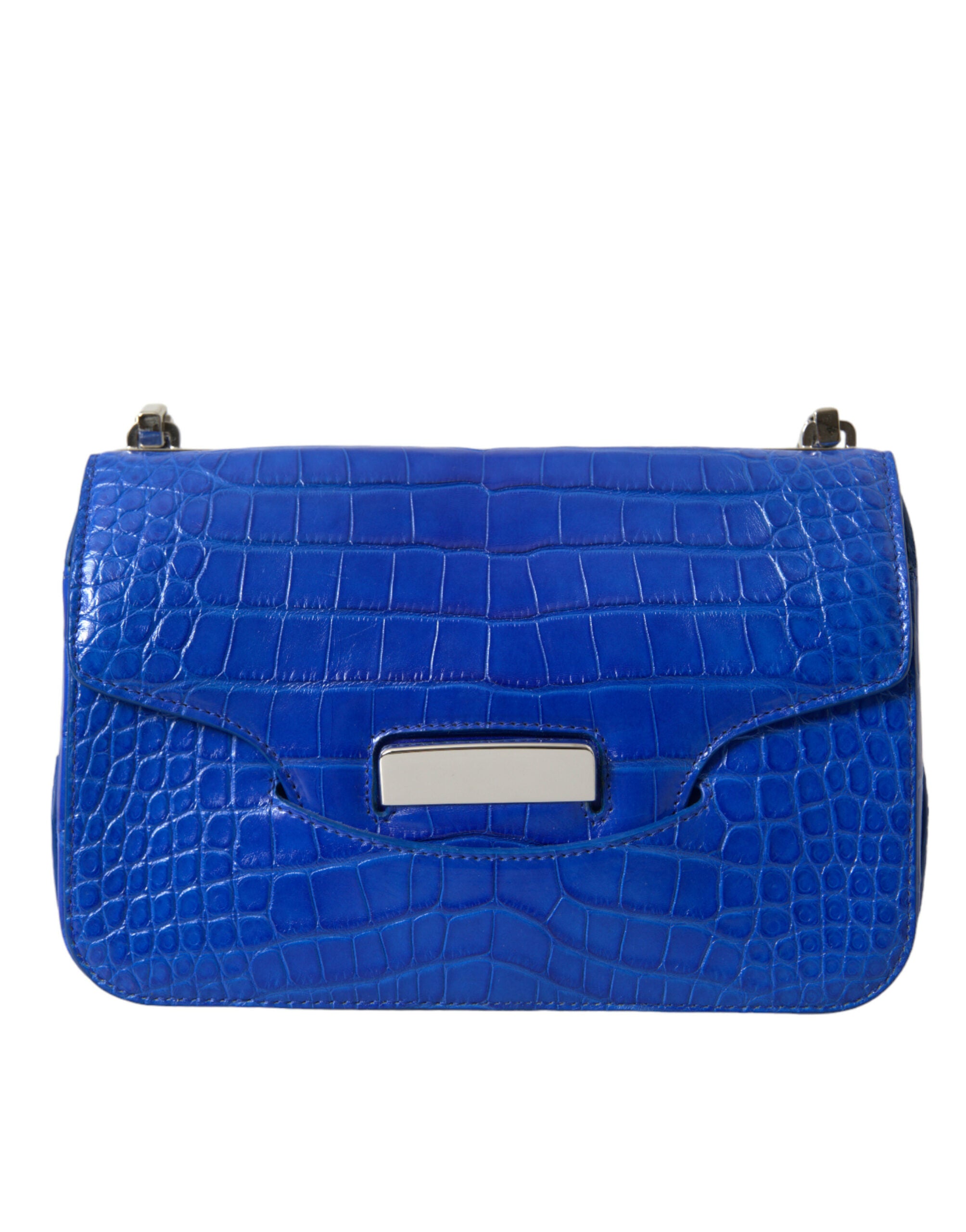 Balenciaga Alligator Skin Mini Shoulder Bag - Elegant Blue - ACCEXO