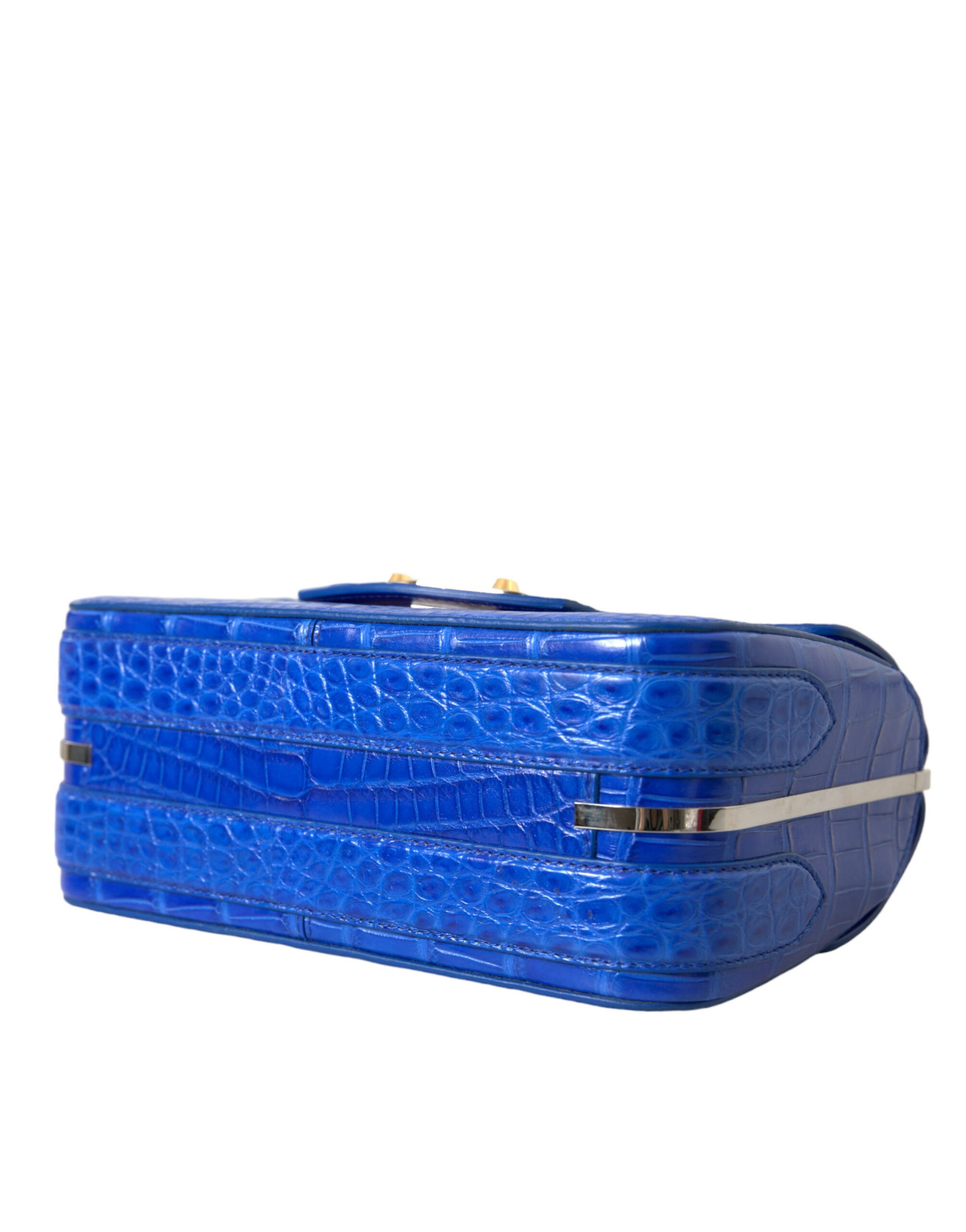Balenciaga Alligator Skin Mini Shoulder Bag - Elegant Blue - ACCEXO