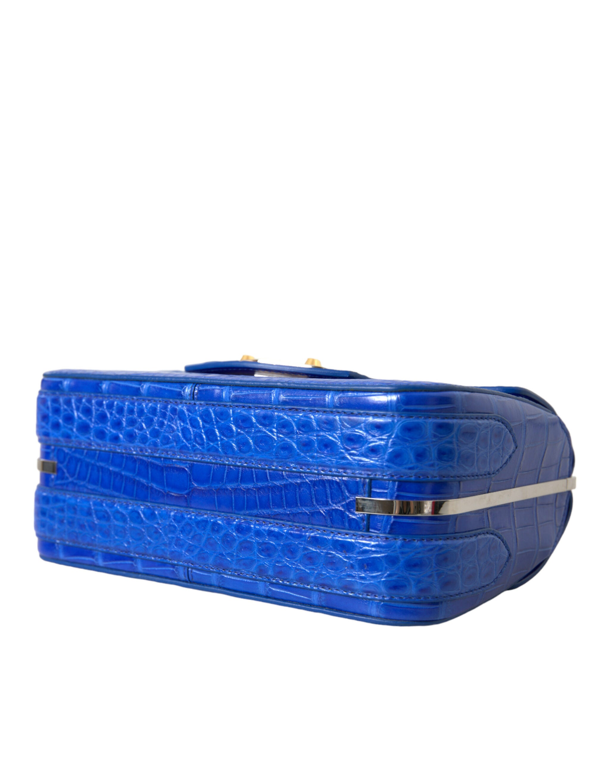 Balenciaga Alligator Skin Mini Shoulder Bag - Elegant Blue - ACCEXO