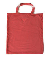 Prada Chic Red and White Fabric Tote Bag - ACCEXO