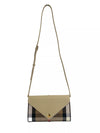 Burberry Hannah Small House Check Coca Leather Crossbody Bag