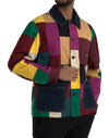 Dolce & Gabbana Multicolor Patchwork Cotton Collared Jacket