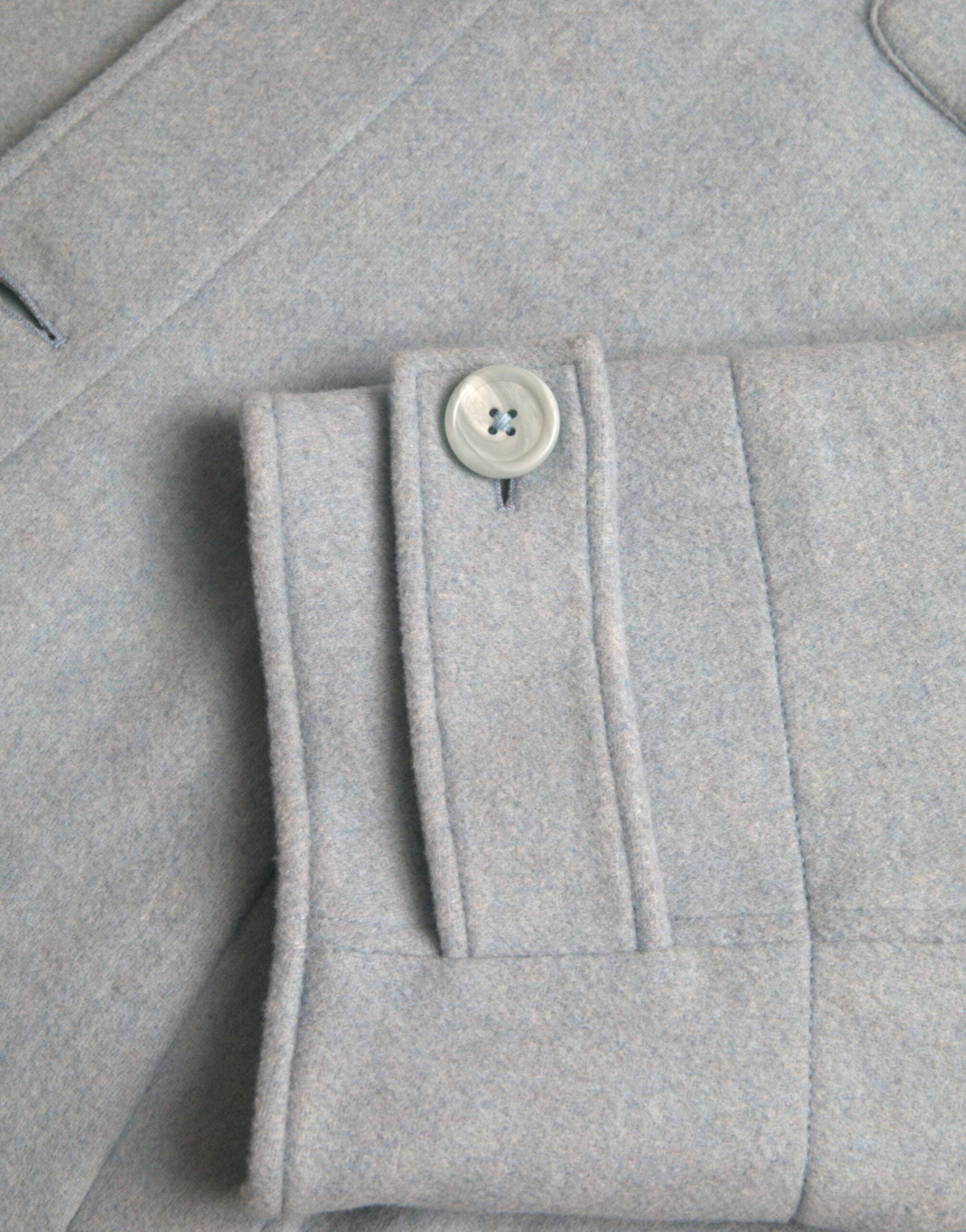Dolce & Gabbana Light Blue Wool Button Trench Coat Jacket - ACCEXO