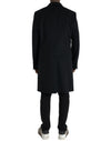 Dolce & Gabbana Black Wool Cashmere Trench Coat Jacket