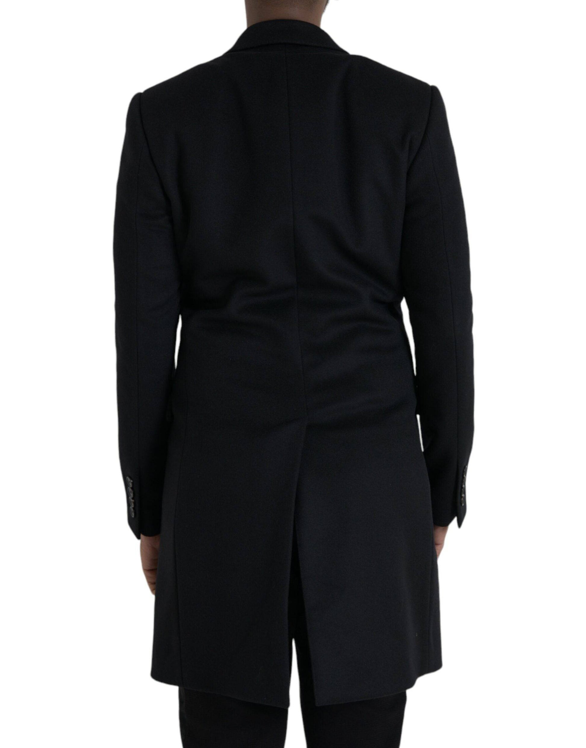 Dolce & Gabbana Black Single Breasted Trench Coat Jacket - ACCEXO