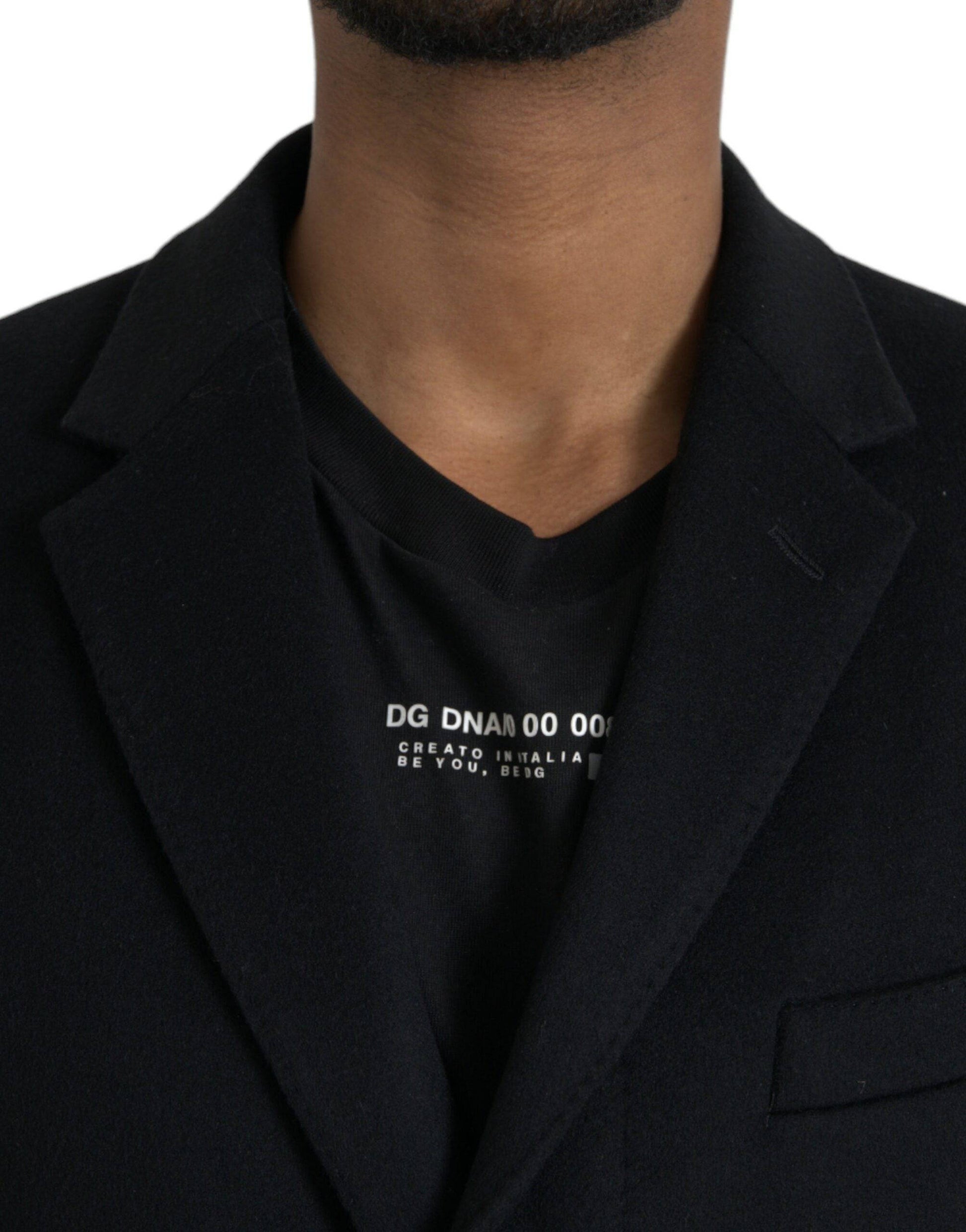 Dolce & Gabbana Black Single Breasted Trench Coat Jacket - ACCEXO