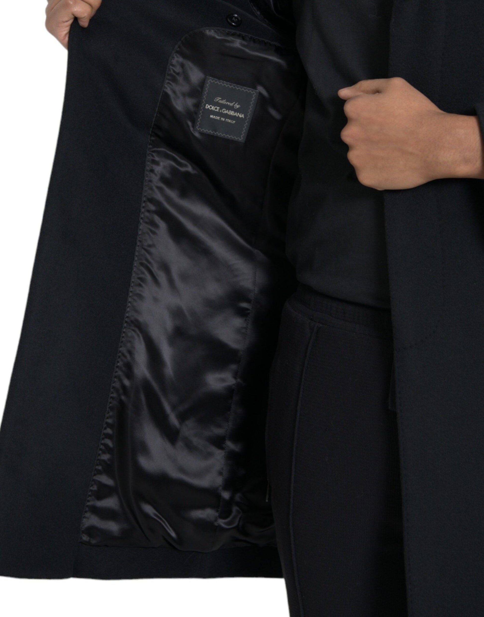 Dolce & Gabbana Black Single Breasted Trench Coat Jacket - ACCEXO