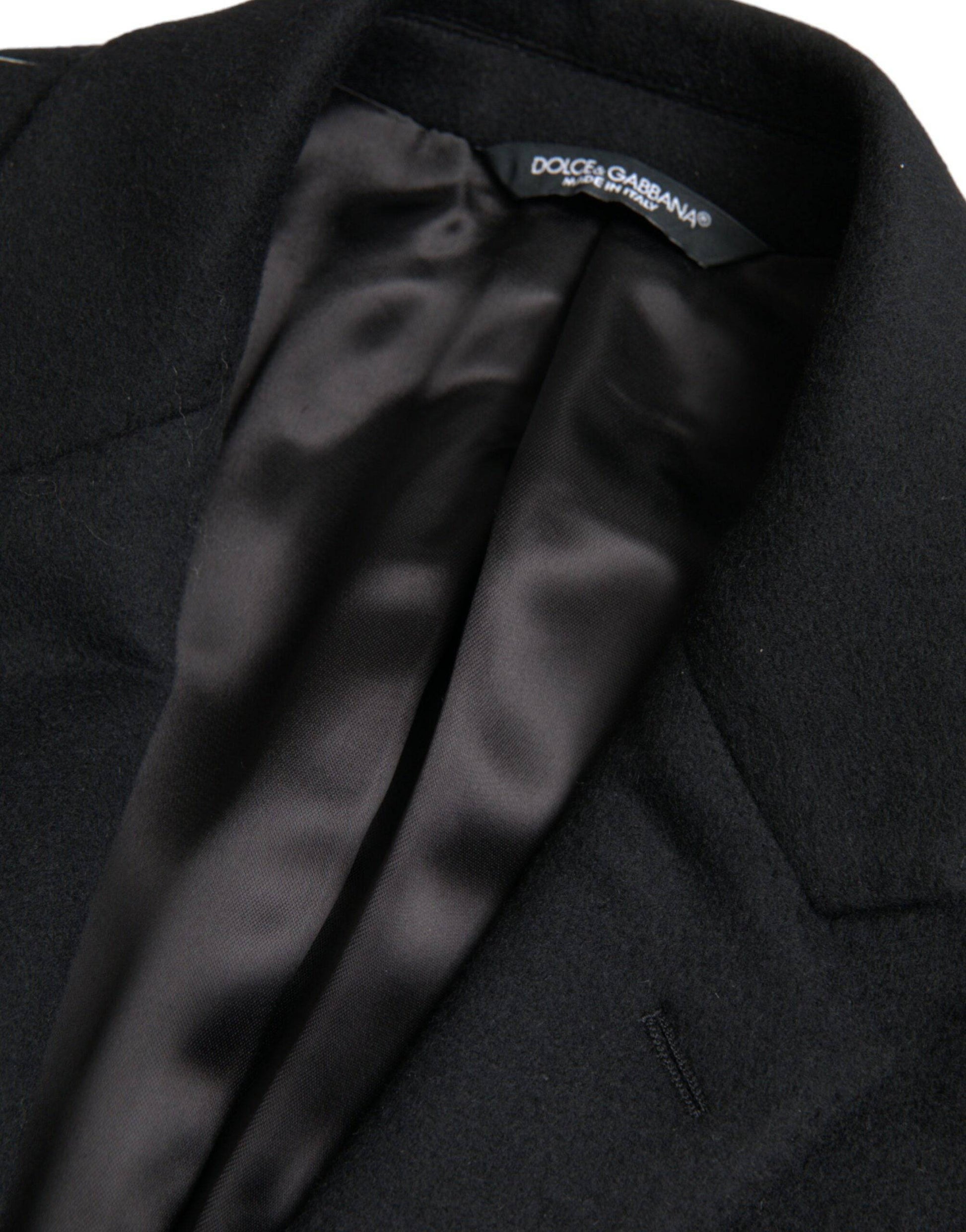 Dolce & Gabbana Black Single Breasted Trench Coat Jacket - ACCEXO