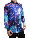 Dolce & Gabbana Purple Luminarie Silk Slim MARTINI Shirt