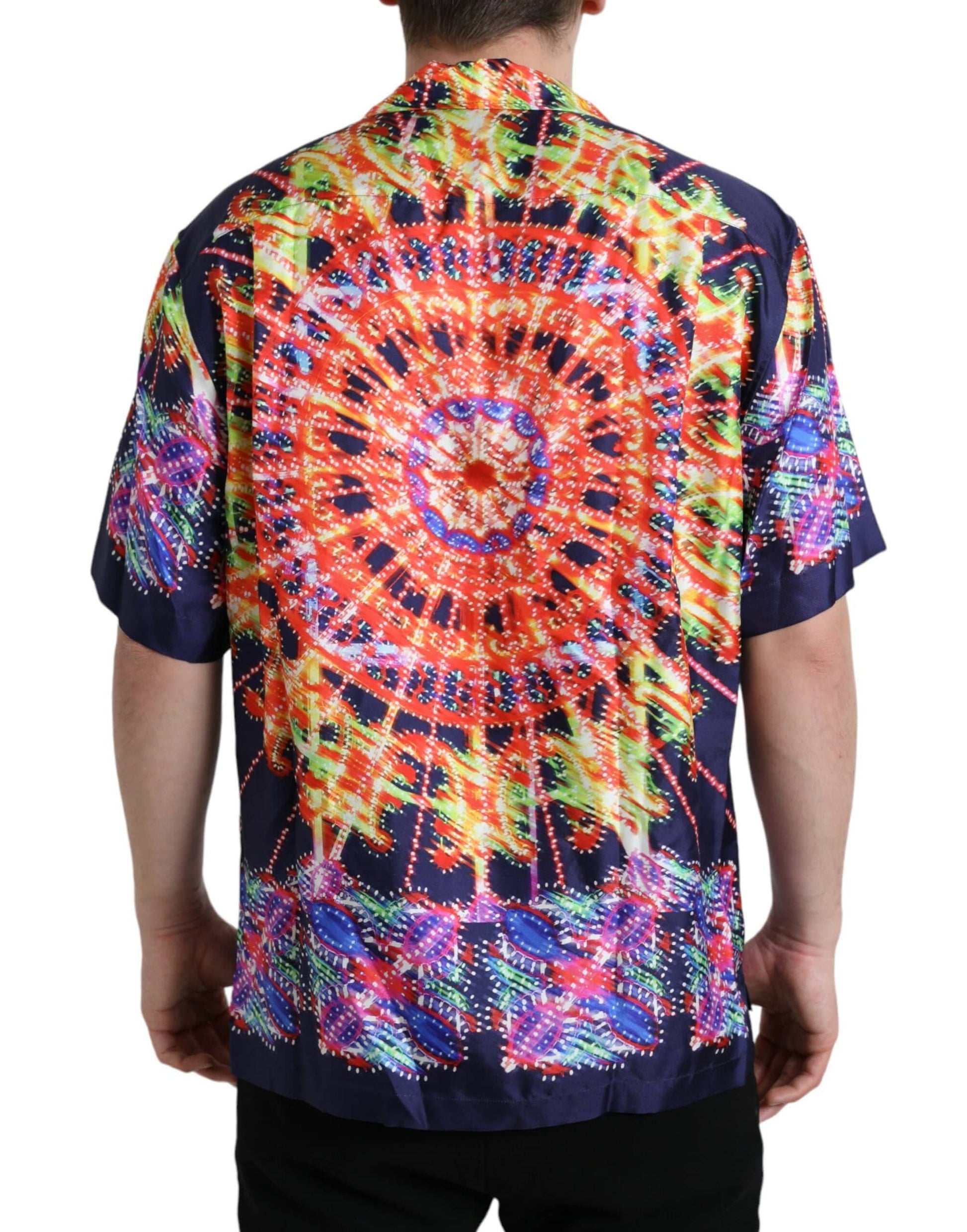 Dolce & Gabbana Multicolor Luminarie Silk Casual Shirt - ACCEXO
